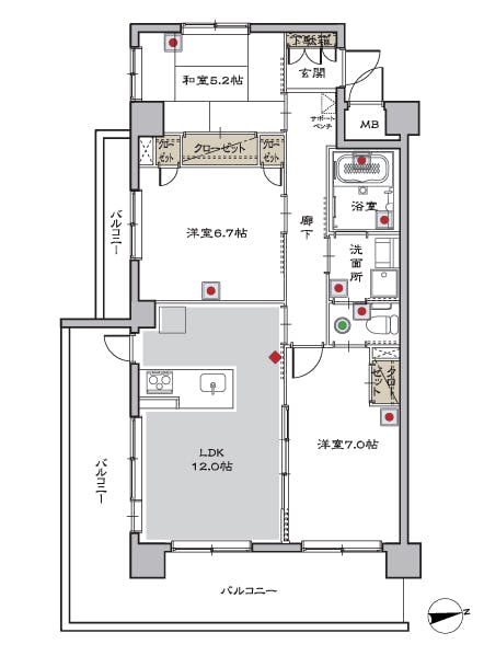 マストライフ古河庭園 間取図