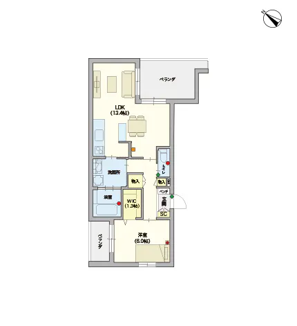 ヘーベルVillage武蔵新田 間取図
