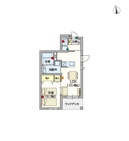へーベルVillage府中若松 間取図