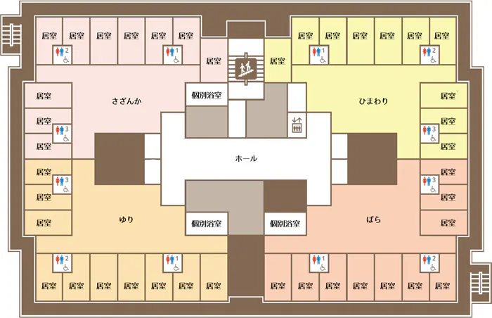 特別養護老人ホームみさとガーデン 間取図