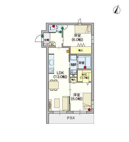 ヘーベルVillage宮原日進 間取図