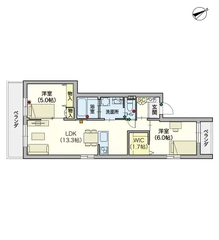 ヘーベルVillage下赤塚 間取図