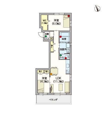 ヘーベルVillage調布飛田給 間取図