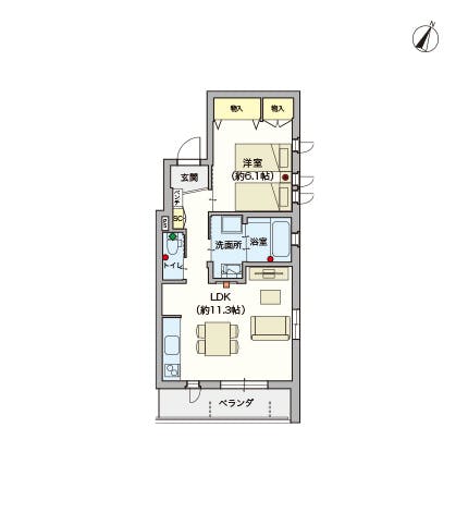 ヘーベルVillage鵜の木 間取図