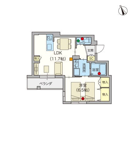 ヘーベルVillage三鷹「武蔵野城山通り」 間取図
