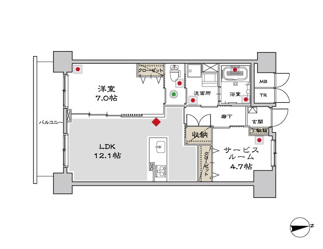 マストクレリアン神楽坂 間取図