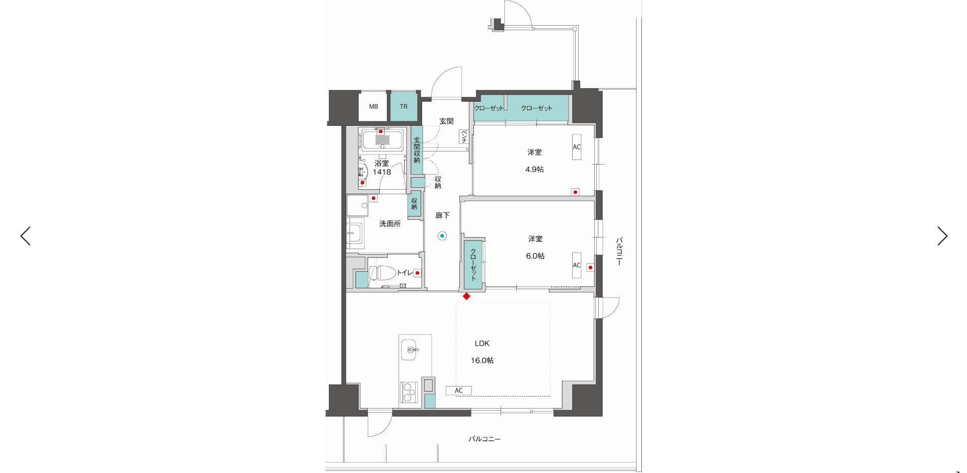 グランドマスト西宮苦楽園 間取図