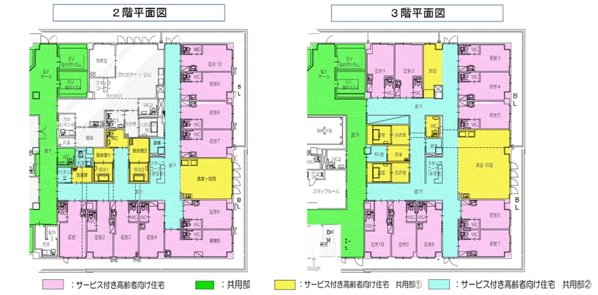 サービス付き高齢者向け住宅清浄苑 間取図