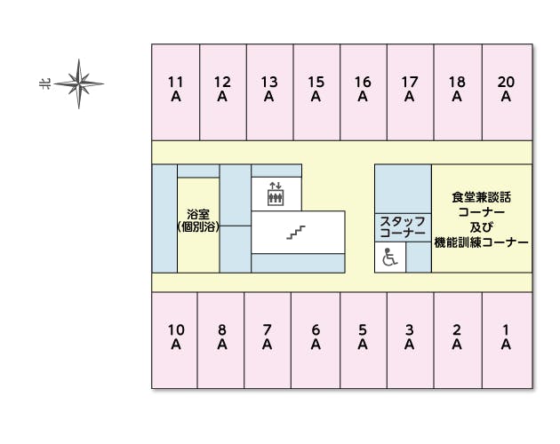 介護付き有料老人ホームツクイ・サンシャイン仙台 間取図