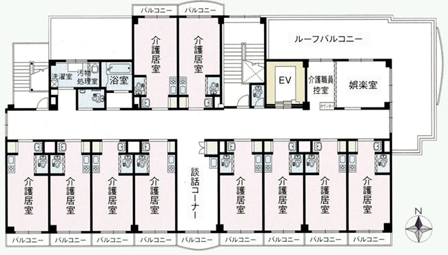 介護付有料老人ホームあおい 間取図