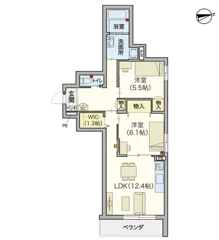 ヘーベルVillageときわ台 間取図