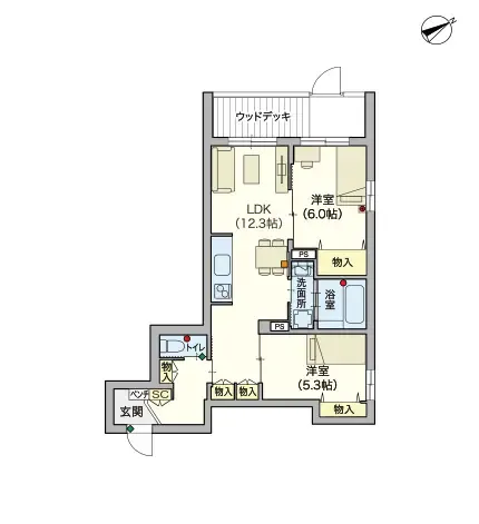 ヘーベルVillage下赤塚 間取図