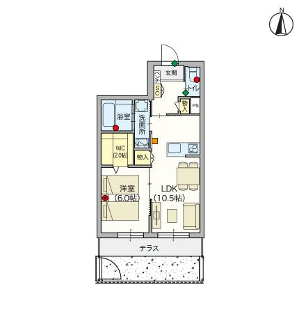 ヘーベルVillage武蔵新城Ⅱ 間取図