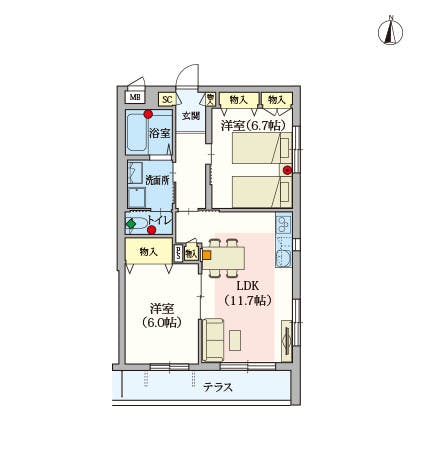 ヘーベルVillage新小岩 間取図