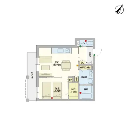 ヘーベルVillage市ヶ尾 間取図