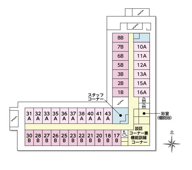 ツクイ・サンシャイン会津若松 間取図