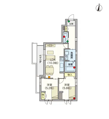 ヘーベルVillage住吉Ⅱ 間取図
