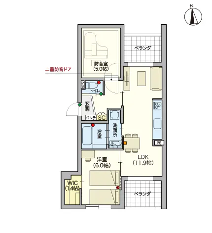 ヘーベルVillage世田谷砧 間取図