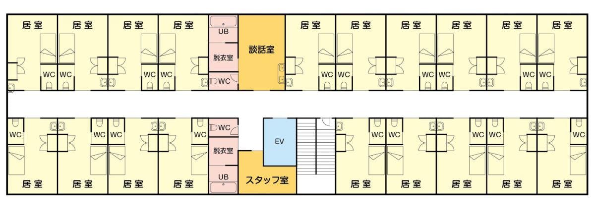 サービス付き高齢者向け住宅まめ助 間取図