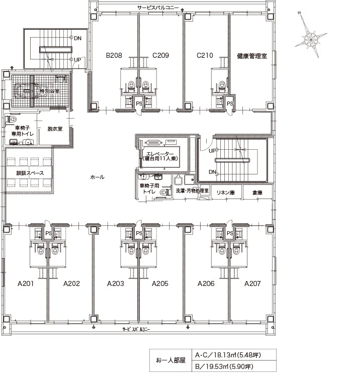 アルファリビング鹿児島上之園 間取図