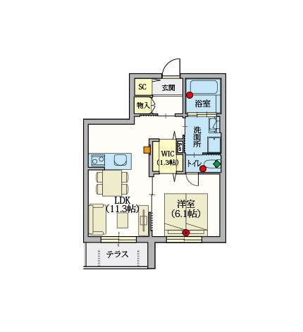ヘーベルVillage高島平 間取図