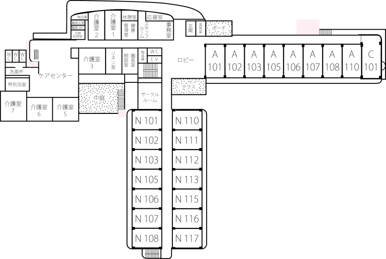 敬老園札幌 間取図
