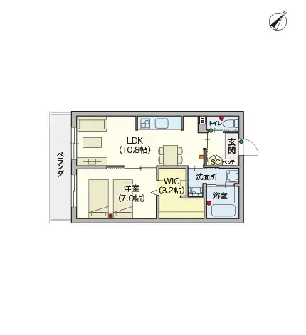 ヘーベルVillageつつじヶ丘 間取図