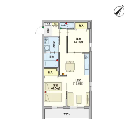 ヘーベルVillage南林間 間取図