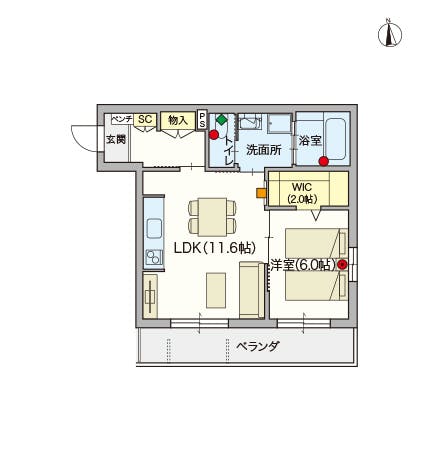 ヘーベルVillage東高島平 間取図
