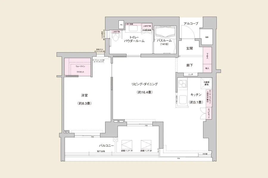プラテシア芝浦アイランド 間取図