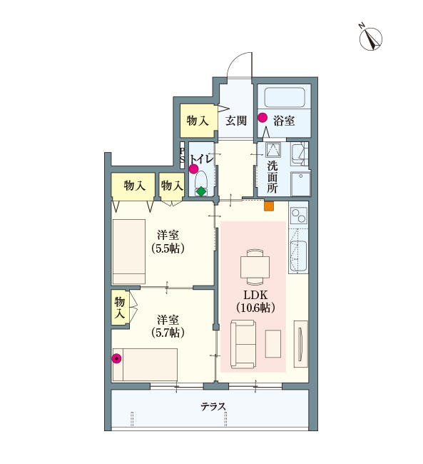 ヘーベルVillage千歳烏山 間取図