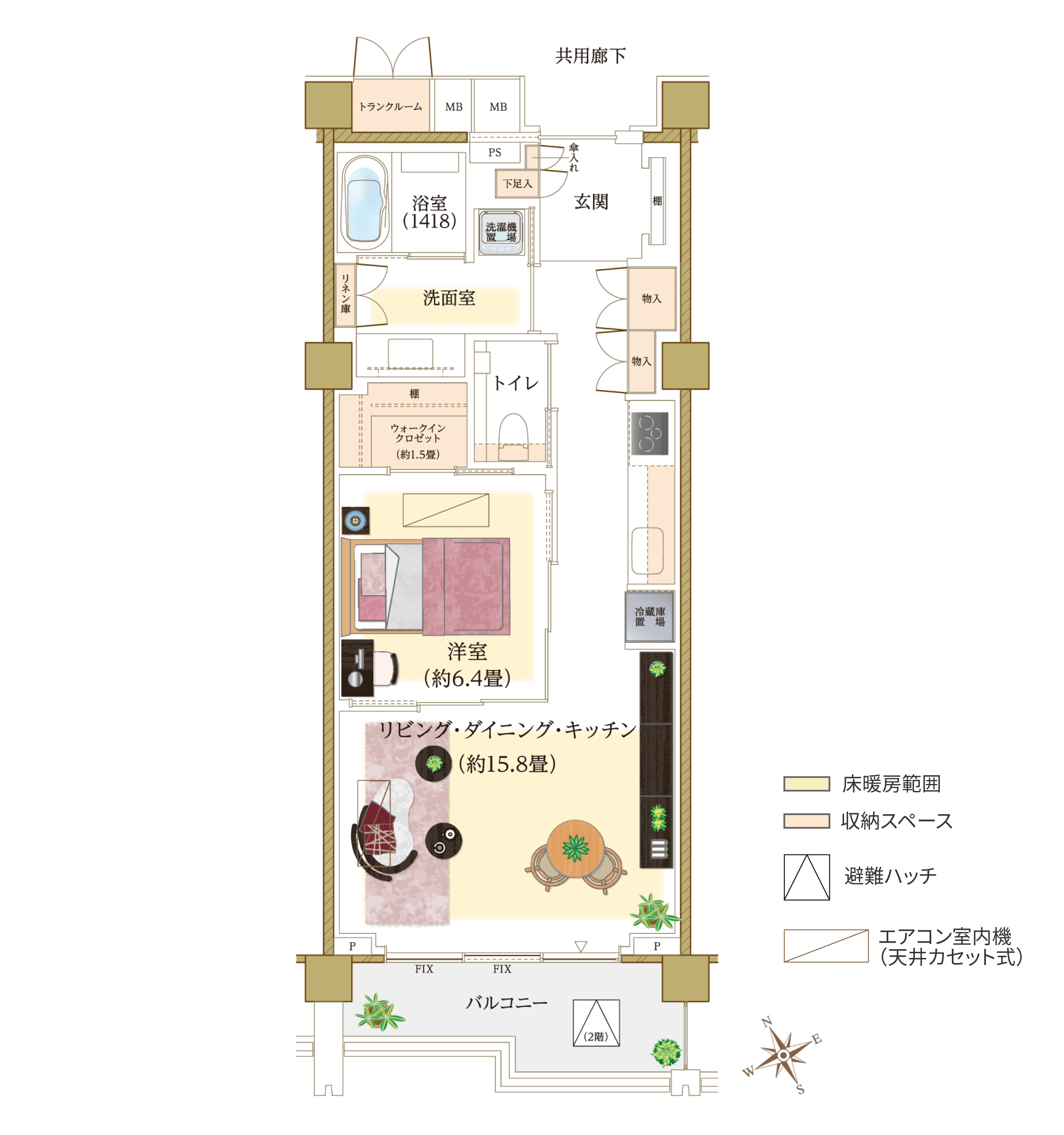 パークウェルステイト浜田山 間取図