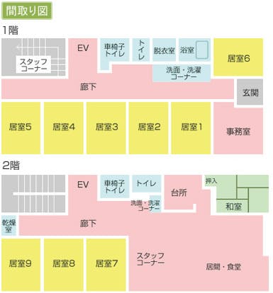 グループホーム虹の家白石 間取図