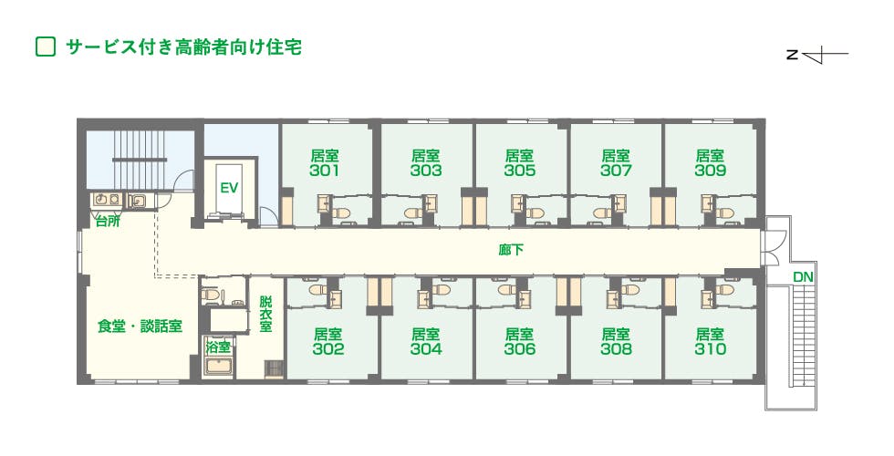エイジフリーハウス八王子元横山町 間取図