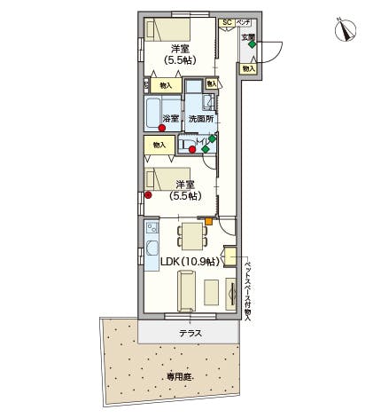 ヘーベルVillage奥戸 間取図