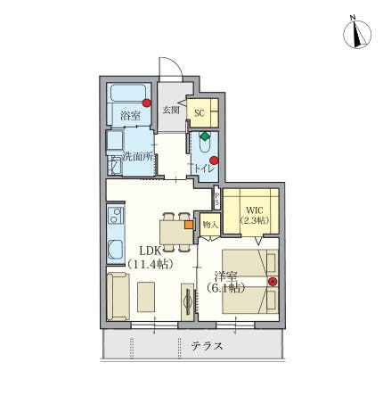 ヘーベルVillage新桜台 間取図