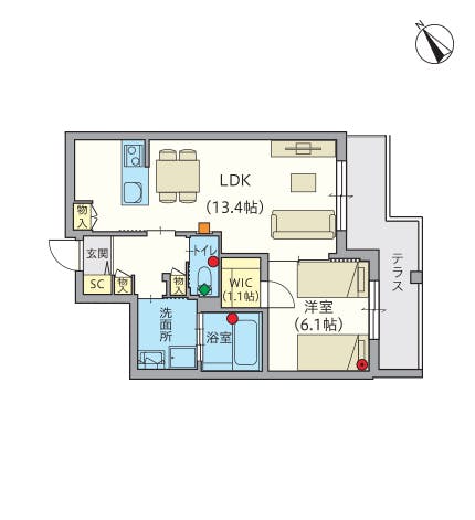 ヘーベルVillage湘南鵠沼 間取図