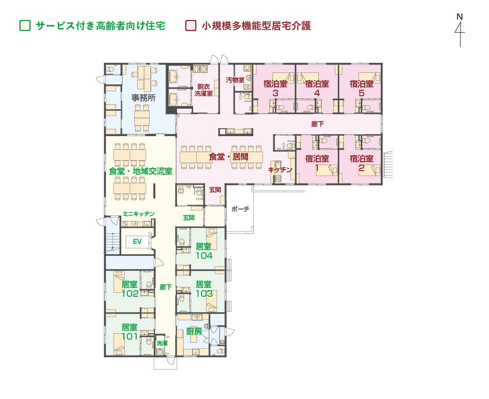エイジフリーハウス京都音羽 間取図