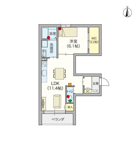 ヘーベルVillage要町 間取図