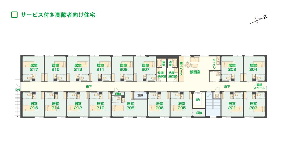 エイジフリーハウス堺鳳 間取図