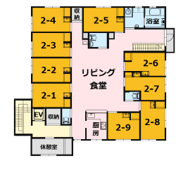 アクア上鶴間グループホーム 間取図