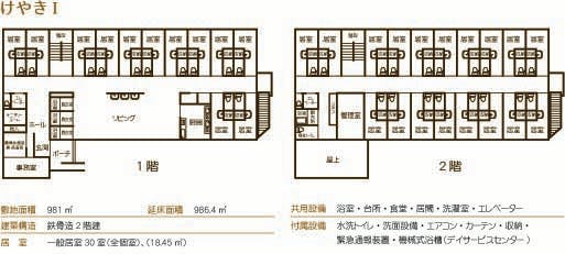 サービス付き高齢者向け住宅けやきⅠ 間取図