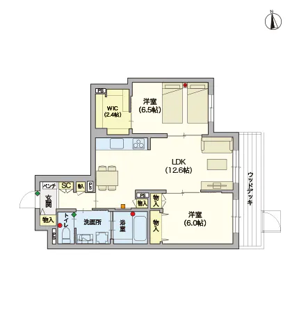 ヘーベルVillage十条 間取図
