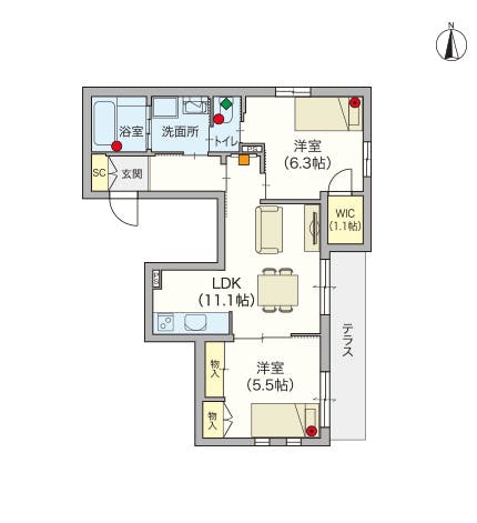 ヘーベルVillage要町 間取図
