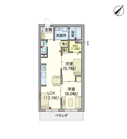 ヘーベルVillage西千葉春日 間取図