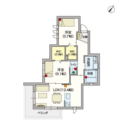ヘーベルVillage元住吉Ⅱ 間取図