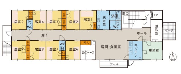 ツクイ信州中野グループホーム 間取図