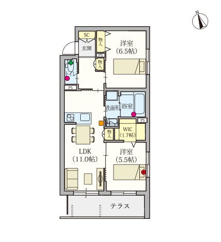 ヘーベルVillage鷺宮3丁目～Vilkas鷺宮～ 間取図
