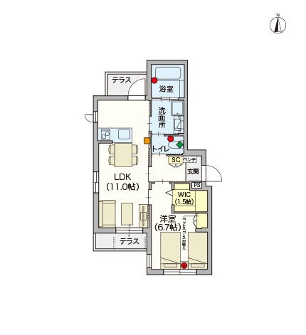 ヘーベルVillage新江古田 間取図