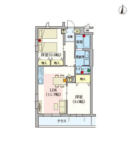 ヘーベルVillage新小岩 間取図